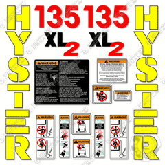 Fits Hyster 135 XL2 Decal Kit Forklift