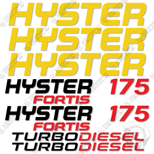 Fits Hyster Fortis 175 Decal Kit Forklift (NO WARNINGS)