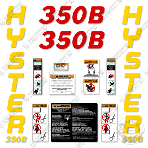 Fits Hyster 350B Decal Kit Forklift Equipment Decals