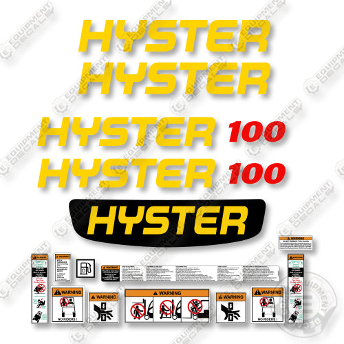 Hyster E100XN 2021+ Decal Kit Forklift  - Aftermarket Kit
