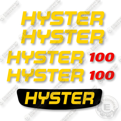 Hyster E100XN 2021+ Decal Kit Forklift  - No Warnings - Aftermarket Kit
