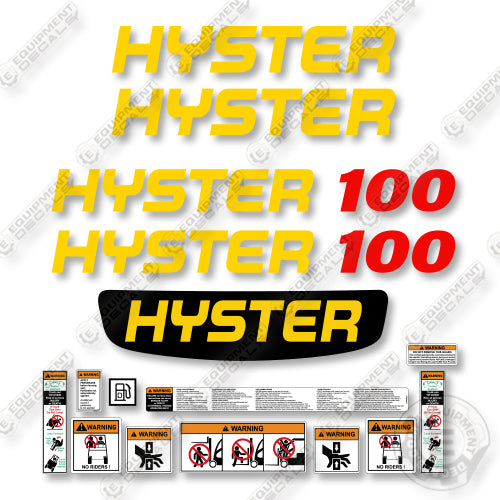 Hyster E100XN Decal Kit Forklift  - Aftermarket Kit