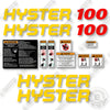 Image of Hyster E100XN Decal Kit Forklift  - Aftermarket Kit (Copy)