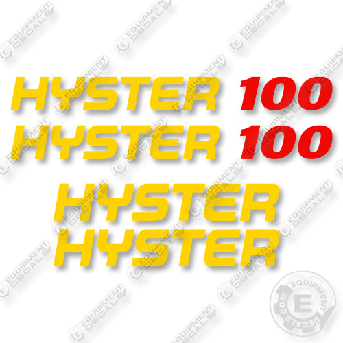 Hyster E100XN Decal Kit Forklift  - No Warnings - Aftermarket Kit