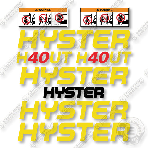 Hyster H40UT Decal Kit Forklift -Aftermarket Kit