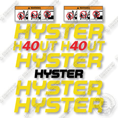 Hyster H40UT Decal Kit Forklift -Aftermarket Kit