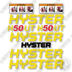 Hyster H50UT Decal Kit Forklift -Aftermarket Kit