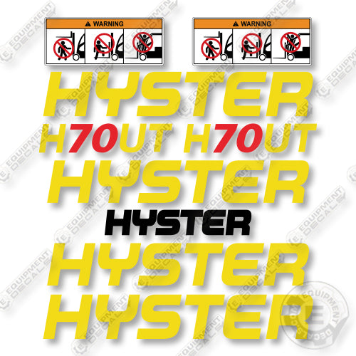 Hyster H70UT Decal Kit Forklift -Aftermarket Kit