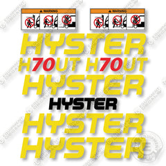 Hyster H70UT Decal Kit Forklift -Aftermarket Kit