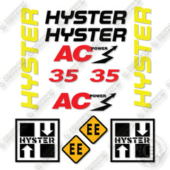 Hyster E35HSD-18 Decal Kit Forklift -Aftermarket Kit