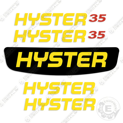 Fits Hyster E35XM Decal Kit Forklift (NO WARNINGS)