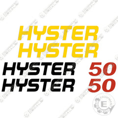 Fits Hyster E50XM Decal Kit Forklift (NO WARNINGS)