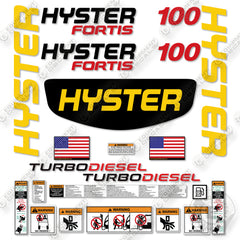 Hyster H100FT Decal Kit Forklift -Aftermarket Kit