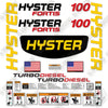 Image of Hyster H100FT Decal Kit Forklift -Aftermarket Kit
