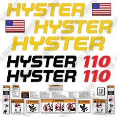 Hyster H110XM Decal Kit Forklift -Aftermarket Kit