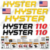 Image of Hyster H110XM Decal Kit Forklift -Aftermarket Kit