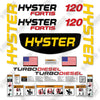Image of Hyster H120FT Decal Kit Forklift -Aftermarket Kit