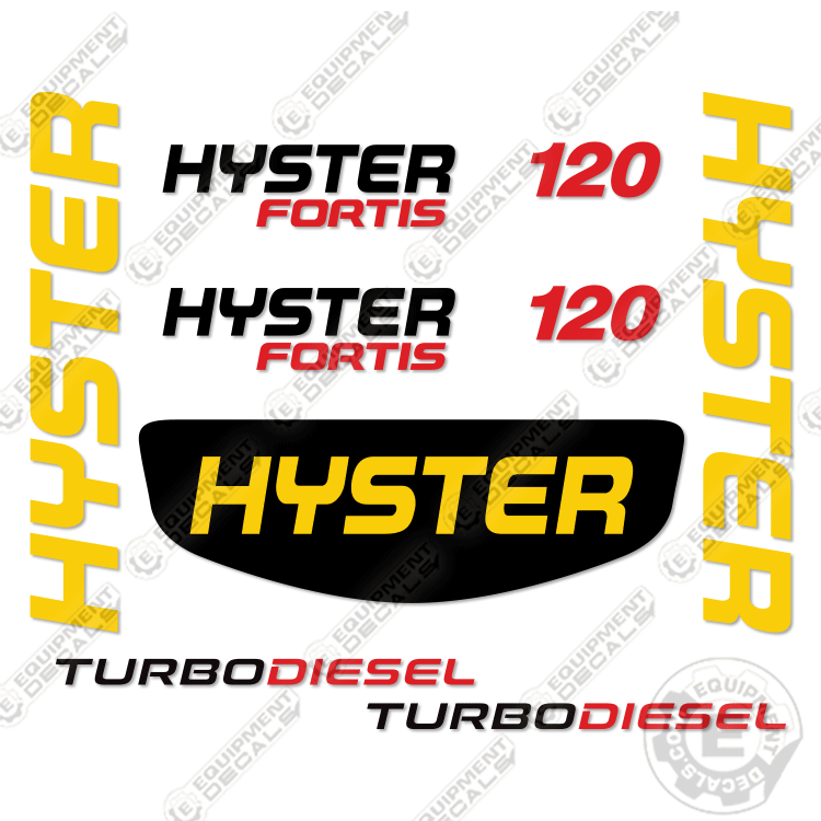 Fits Hyster H120FTS Decal Kit Forklift (NO WARNINGS)