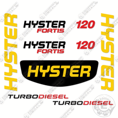 Fits Hyster H120FTS Decal Kit Forklift (NO WARNINGS)