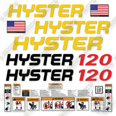 Hyster H120XM Decal Kit Forklift -Aftermarket Kit