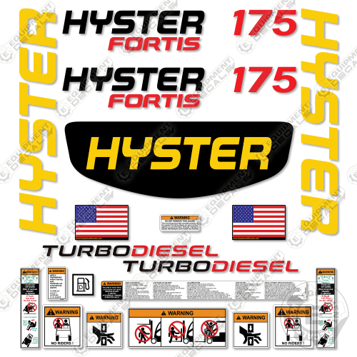 Fits Hyster Fortis H175FT Decal Kit Forklift