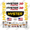 Image of Hyster H30FT Decal Kit Forklift -Aftermarket Kit