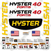 Image of Hyster H40FT Decal Kit Forklift -Aftermarket Kit