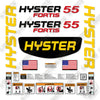 Image of Hyster H55FT Decal Kit Forklift -Aftermarket Kit