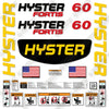 Image of Hyster H60FT Decal Kit Forklift -Aftermarket Kit