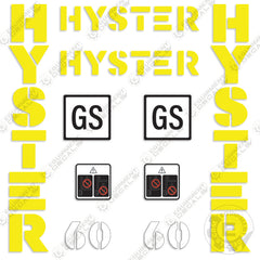 Fits Hyster H60XL Decal Kit Forklift
