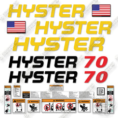 Hyster H70XM Decal Kit Forklift -Aftermarket Kit