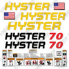 Image of Hyster H70XM Decal Kit Forklift -Aftermarket Kit