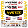 Image of Hyster H80FT Decal Kit Forklift -Aftermarket Kit