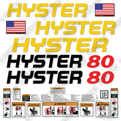 Hyster H80XM Decal Kit Forklift -Aftermarket Kit