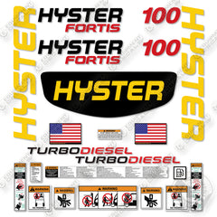 Hyster S100FT Decal Kit Forklift -Aftermarket Kit