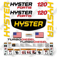 Hyster S120FT Decal Kit Forklift -Aftermarket Kit