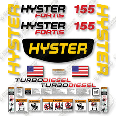 Hyster S155FT Fortis Decal Kit Forklift - Aftermarket Kit