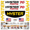 Image of Hyster S70FT Decal Kit Forklift -Aftermarket Kit