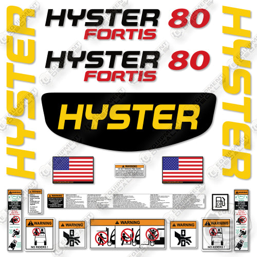 Hyster S80FT Decal Kit Forklift -Aftermarket Kit