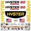 Image of Hyster S80FT Decal Kit Forklift -Aftermarket Kit