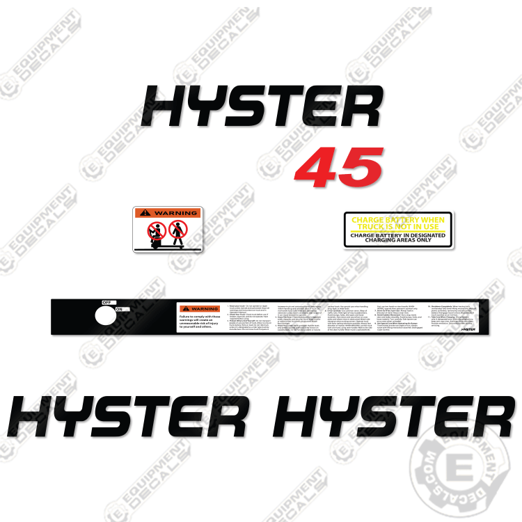 Fits Hyster W45XT Decal Kit Forklift