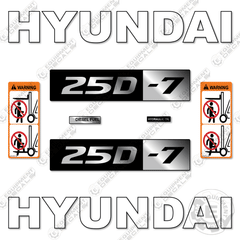 Fits Hyundai 25D-7 Decal Kit Forklift