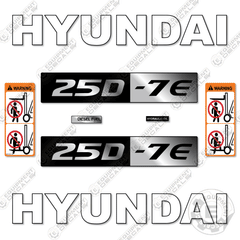 Fits Hyundai 25D-7E Decal Kit Forklift