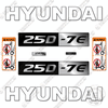 Image of Hyundai 25D-7E Decal Kit Forklift - Aftermarket Kit