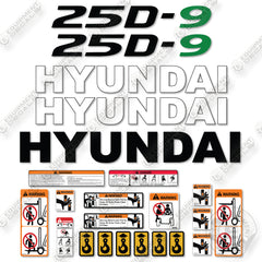 Hyundai 25D-9 Decal Kit Forklift