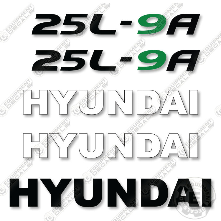 Hyundai 25L-9A Decal Kit Forklift
