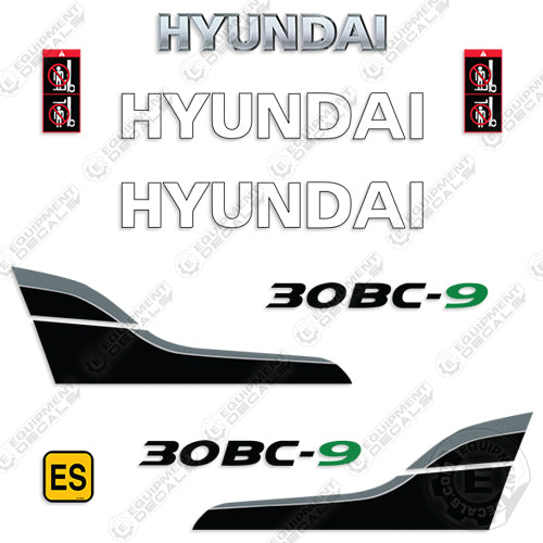 Fits Hyundai 30BC-9 Decal Kit Forklift