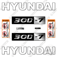 Fits Hyundai 30D-7 Decal Kit Forklift