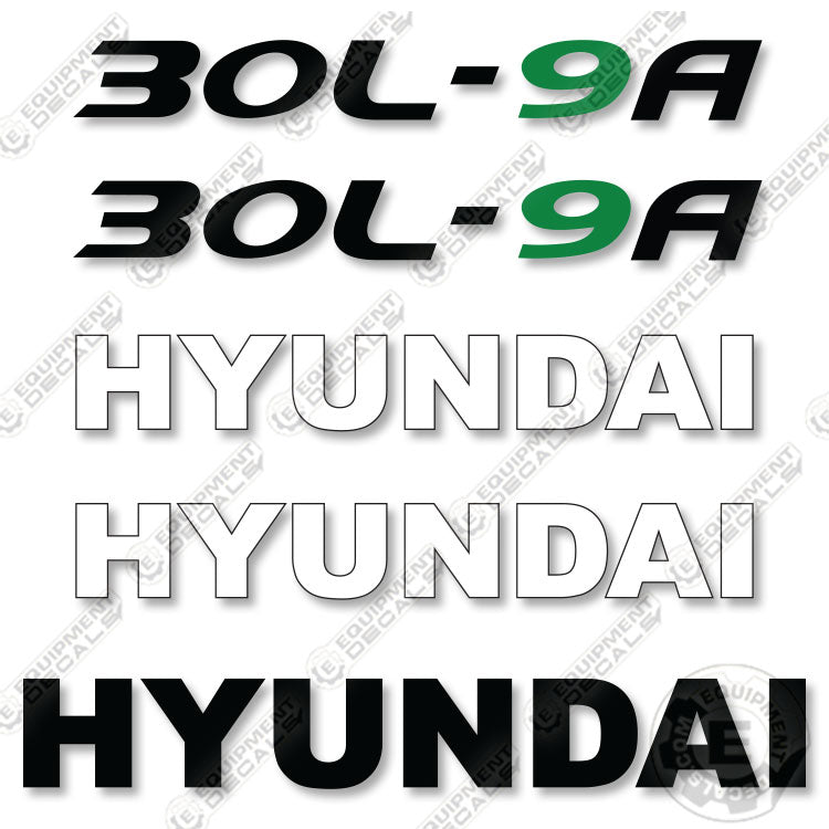 Hyundai 30L-9A Decal Kit Forklift
