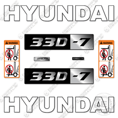Fits Hyundai 33D-7 Decal Kit Forklift